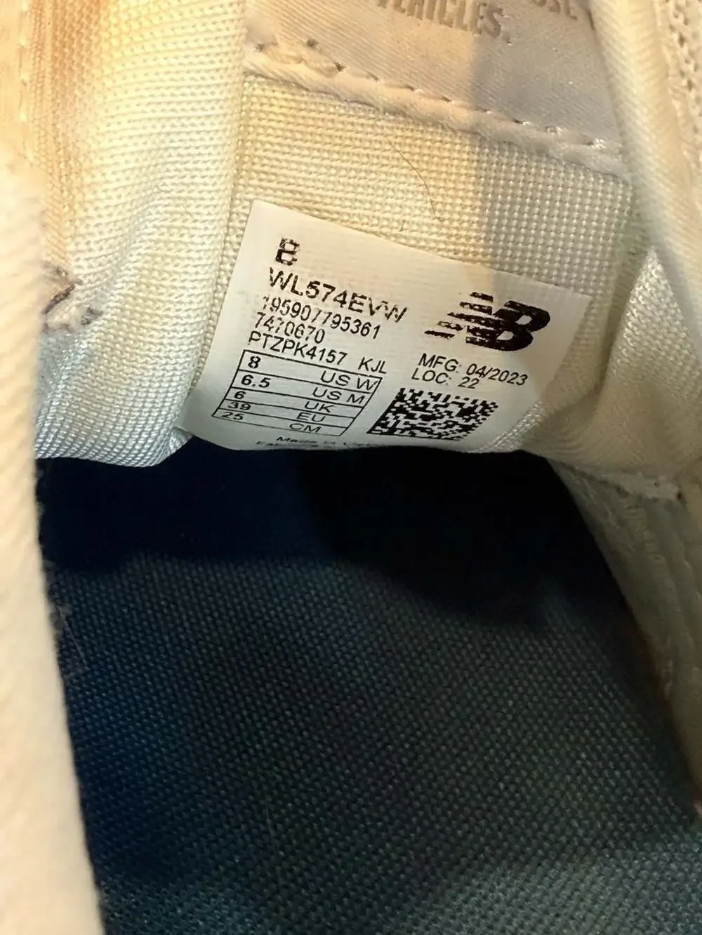 New Balance 574 Core Classic Sneakers in Nimbus Cloud/White
